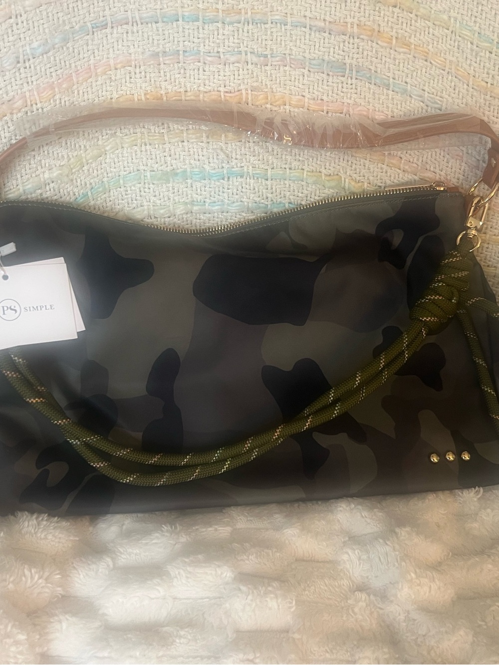 Simple Camouflage Hobo Bag - Olive Camo